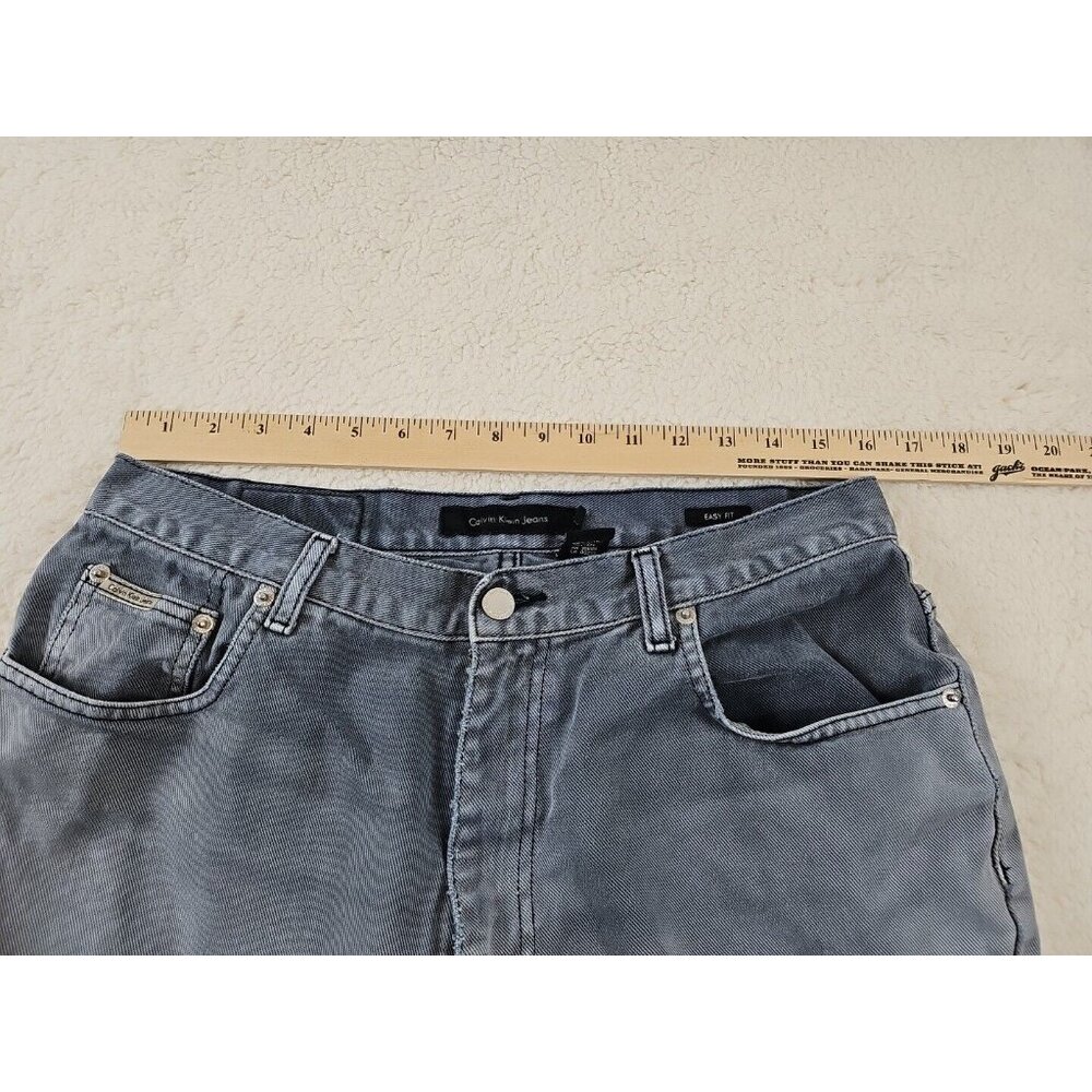 Calvin Klein Jeans Men's Size 34x30 Easy Fit Straight Leg Gray Wash Inseam 23 In - Picture 3 of 16
